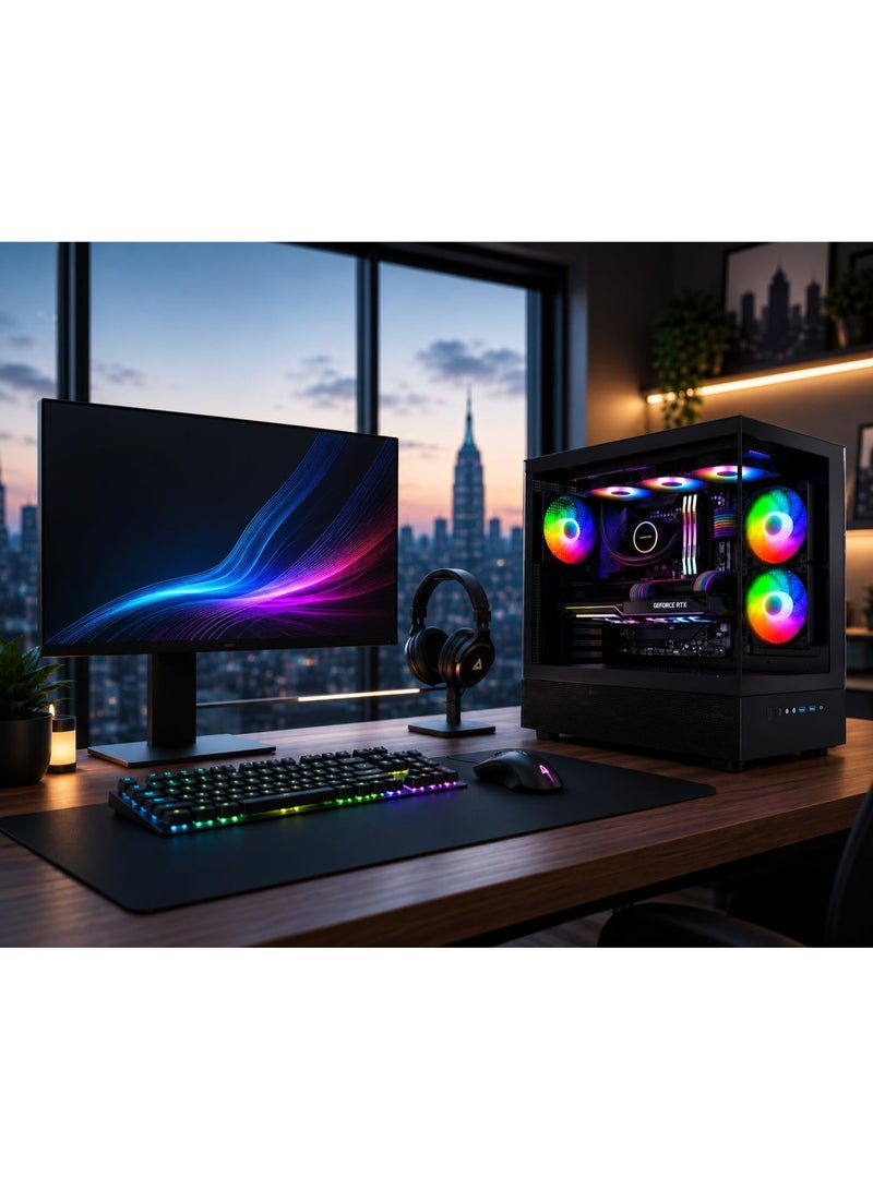 BLUMENIT NEXUS Gaming PC Desktop Computer, Core i5-14400F, RTX 5060 8GB Graphics Card, 16GB DDR4 RAM, 1TB NVMe SSD, H610 MB, 650W PSU, WiFi, Bluetooth, Windows 11 Pro black - Image 2