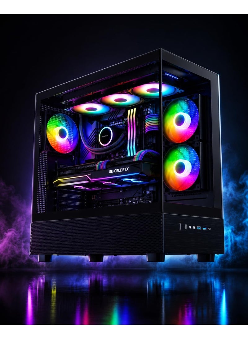 BLUMENIT NEXUS Gaming PC Desktop Computer, Core i5-14400F, RTX 5060 8GB Graphics Card, 16GB DDR4 RAM, 1TB NVMe SSD, H610 MB, 650W PSU, WiFi, Bluetooth, Windows 11 Pro black - Image 3