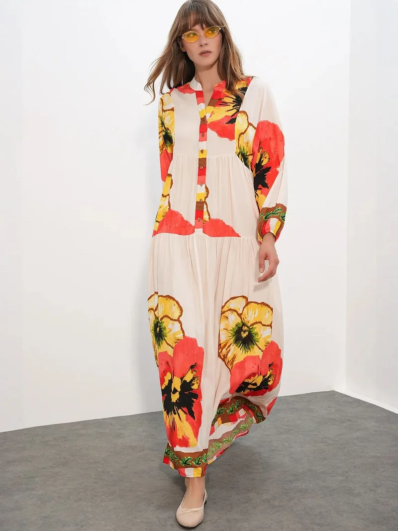 بيغ دارت BDART Patterned V-Neck Maxi Dress