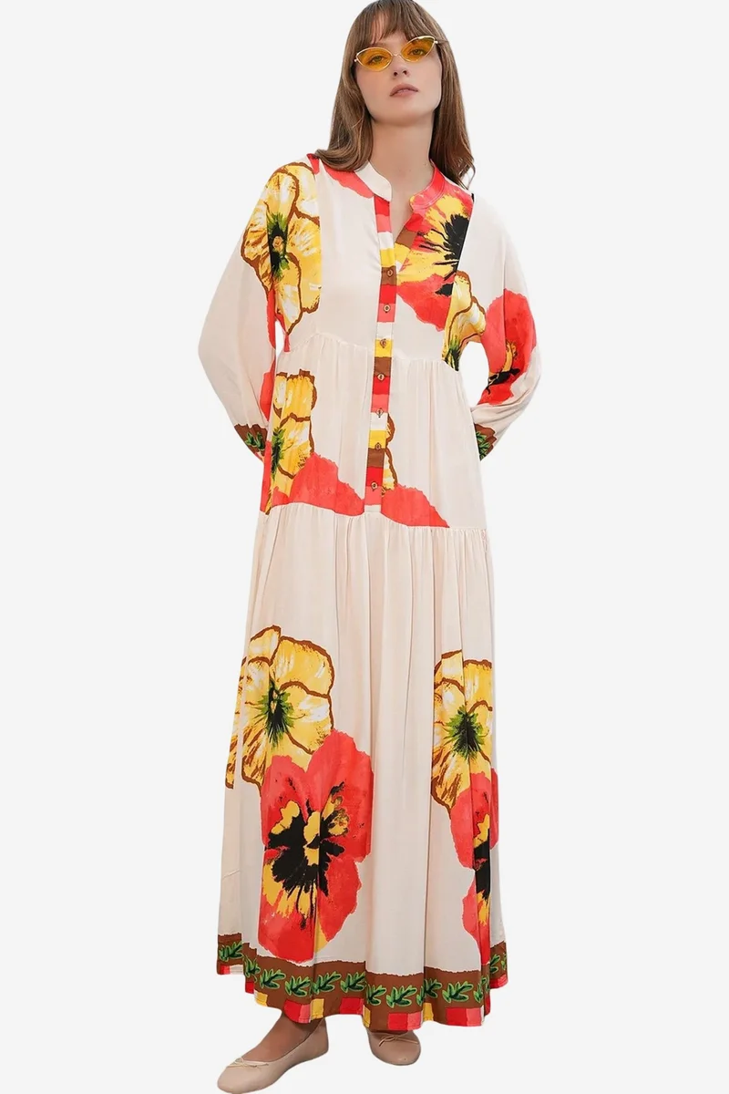 بيغ دارت BDART Patterned V-Neck Maxi Dress
