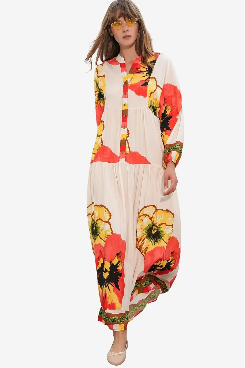 بيغ دارت BDART Patterned V-Neck Maxi Dress