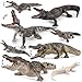 THINKBAY 8PCS Large Safari Alligator Crocodile Animal Toy Family FigurinesIncludes AmericanNileSaltwater Crocodile and Alligators with their babies Party Favors Cake Toppers Gift for Boy Girl Kids - Image 2