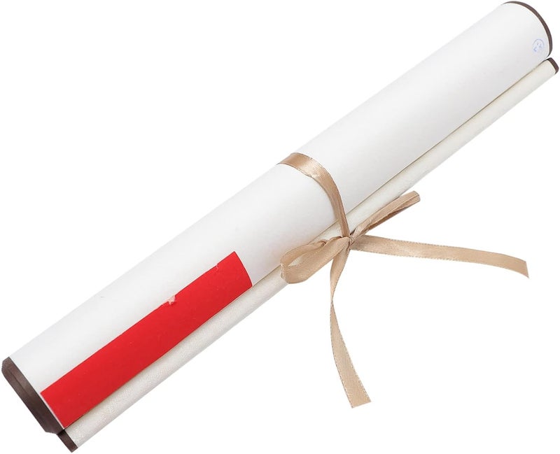 Housoutil Chinese Red Paper Blank Scroll Art Wall Decor Calligraphy Practicing Paper - Image 1
