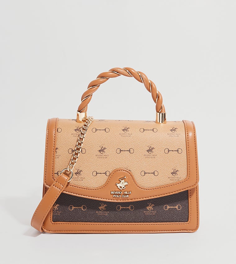 BEVERLY HILLS POLO CLUB Color Block Top Handle Bag