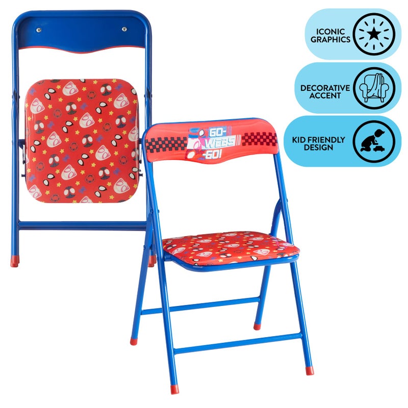 Idea Nuova Marvel Spidey and His Amazing Friends Kids Activity Table and Chair Set,3 Piece Set with Square Table & 2 Folding Chairs, Furniture for Ages 3+, Indoor Play & Learning - Image 3