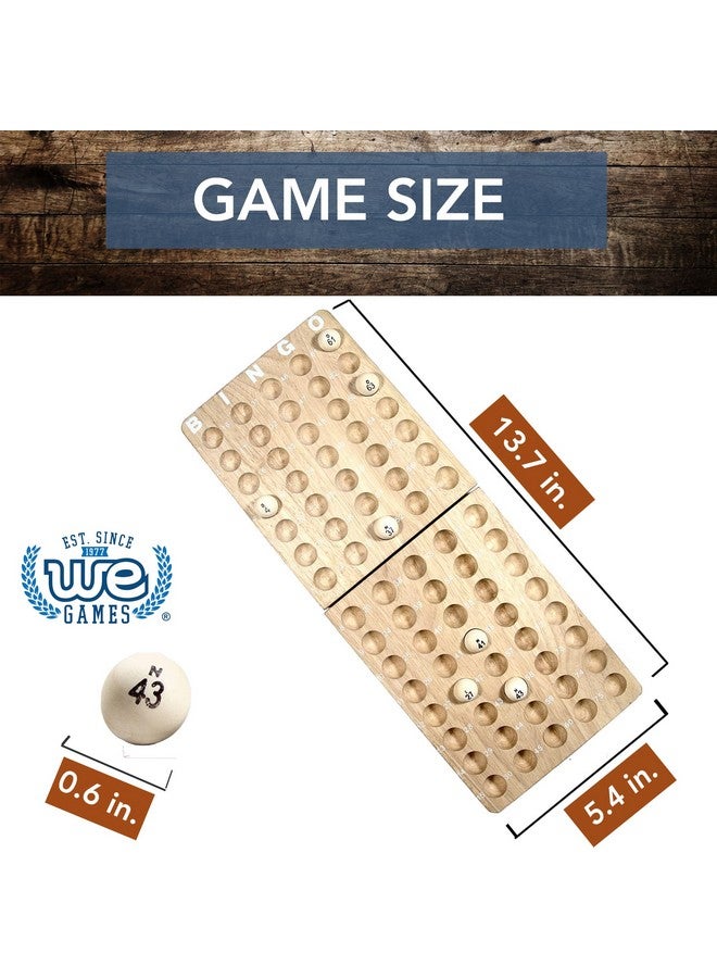 WE Games Retro Bingo Game Set with Metal Rotary Cage, Deluxe Wooden Master Board, Wood Balls, Party Games for Families, Fairs, and Churches - Image 3