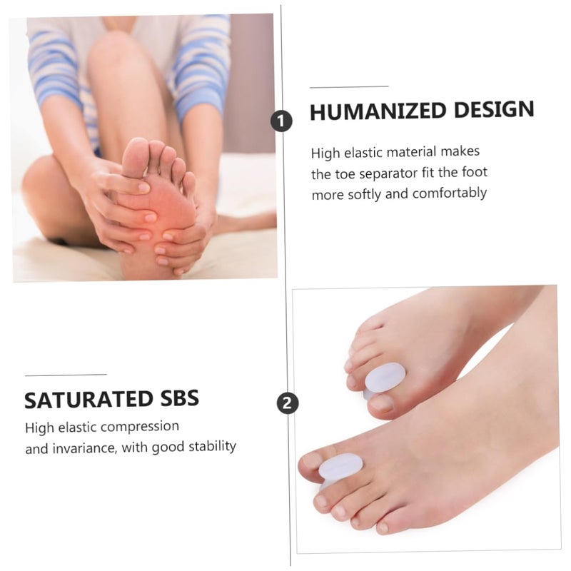 Large Size Toe Separators Bunion Relief Foot Corrector Toe Stretcher For Women Feet Care Tool 5 Pairs - Image 4