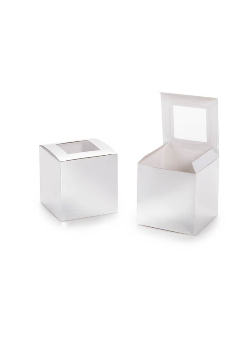 Cupcake Box with Window Silver Foil 3.5 inches 12 pcs - Image 3