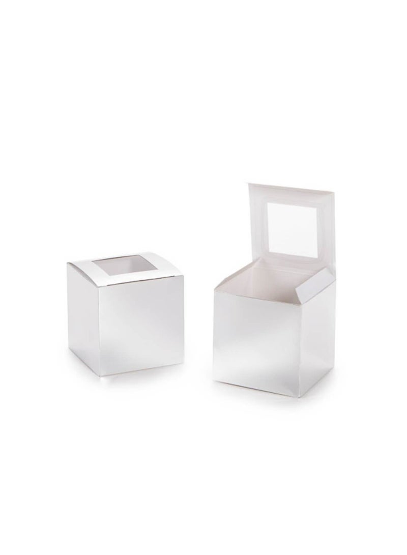 Cupcake Box with Window Silver Foil 3.5 inches 12 pcs - Image 2