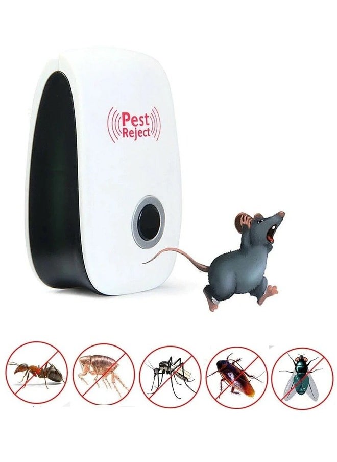 Taimi - PEST REJECT Ultrasonic Pest Repeller to Repel Rats, Cockroach, Mosquito, Home Pest and Rodent Repelling Aid for Mosquito, Cockroaches, Ants Spider Insect Pest Control Electric Pest Repelling (White) - Image 1
