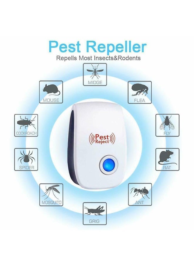 Taimi - PEST REJECT Ultrasonic Pest Repeller to Repel Rats, Cockroach, Mosquito, Home Pest and Rodent Repelling Aid for Mosquito, Cockroaches, Ants Spider Insect Pest Control Electric Pest Repelling (White) - Image 1