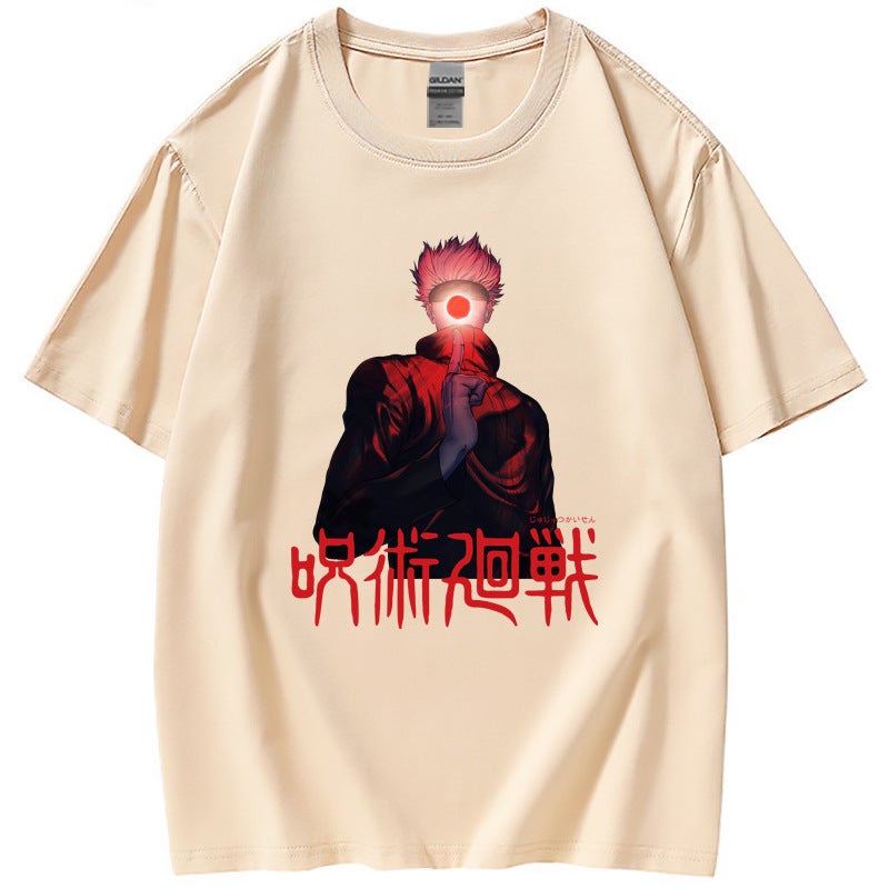 Spell Back To War Jujutsu Kaisen Leisure Breathable Comfortable Cotton Short Sleeve T-Shirt Summer Tide - Image 3