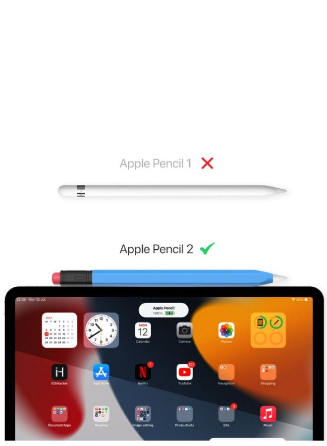 blupebble Classic Silicone Case Sleeve for Apple Pencil 2nd Generation | Soft Grip Cover with Magnetic Charging Support | Protective & Anti-Slip Design (Pencil Not Included) - Image 5