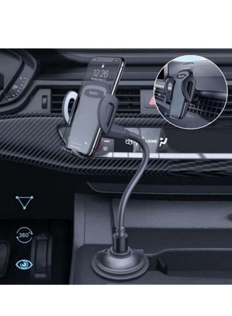 ELTRAZONE C112 Car Cup Holder Long Leg 360 ° Rotation Flexible Arm Gooseneck Car Universal Mobile Holder+Air vent Mount Holder. - Image 2