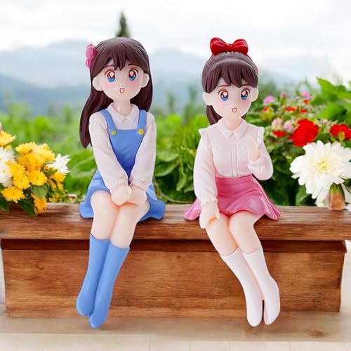Spiaty Polyvinyl Chloride Creative Sweetheart Dolls Home, Car and Office Decor Figurine (Small, Multi, Set of 2) - Image 1