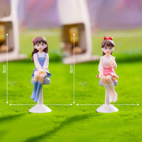 Spiaty Polyvinyl Chloride Creative Sweetheart Dolls Home, Car and Office Decor Figurine (Small, Multi, Set of 2) - Image 5