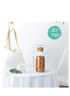 1Chase Borosilicate Glass Storage Jar with Cork Lid-Cork Stopper 750 ML (Pack of 3)  - Image 5