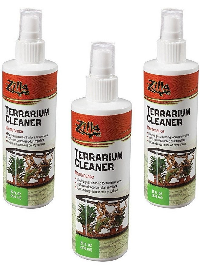 (3 Pack) Zilla Reptile Terrarium Cleaner, 8-Ounce Each