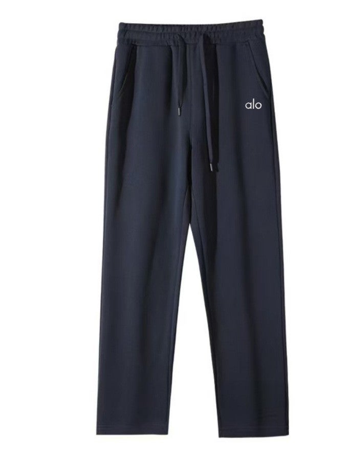 alo yoga New Cotton  Label   Sports Casual Straight Pants for Men and Women - Image 1