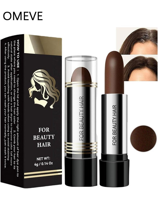 OMEVE Disposable Hair Dye Pen, Temporary Hair Dye Pen, Dark Brown-Colored Hair Dye Stick, Long-Lasting Fast Dyeing, Washable, High-Saturation Hair Covering, Diy Hair Style Dye Color-Filling Stick  - Image 1