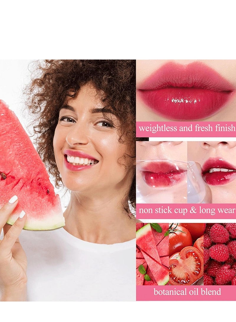 FAFAMOON 4PCS Lip Tint Stain Set, Mini Liquid Water Tint,Korean Lip Gloss Moisturizing Natural,Long Lasting Waterproof,Multi-Use Lip and Cheek Tint - Image 3