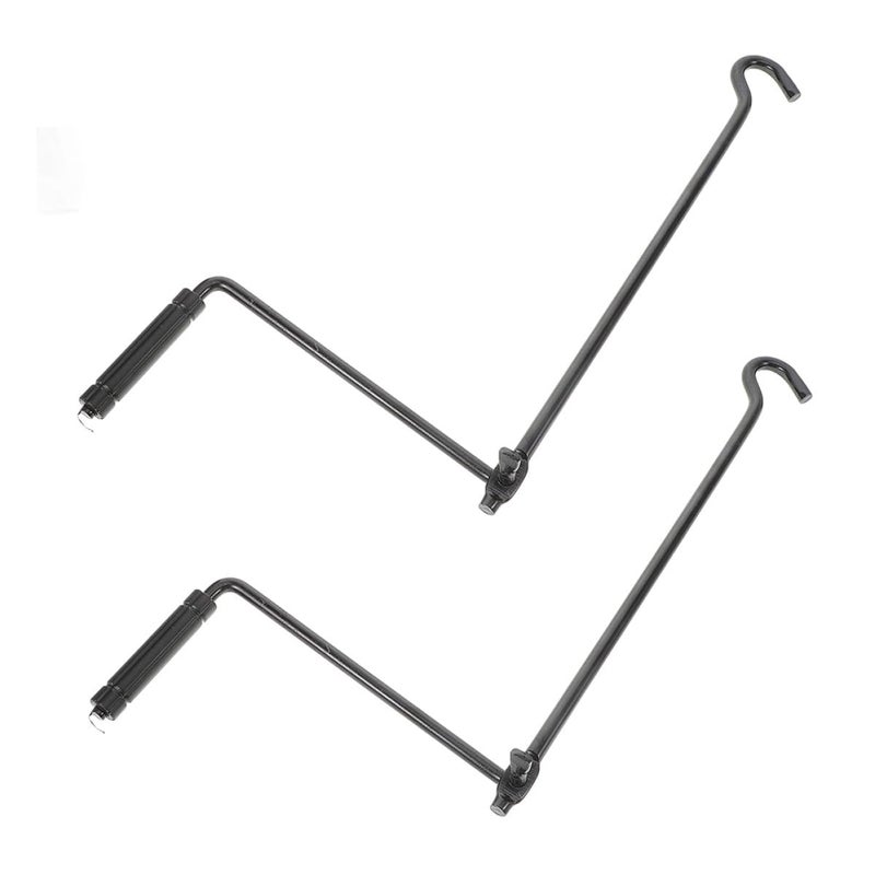 2Pcs Heavy Duty Metal Tire Lifting Crank Handles with Grip for Car and Trailer Scissor Lift Jacks Replacement - Image 2