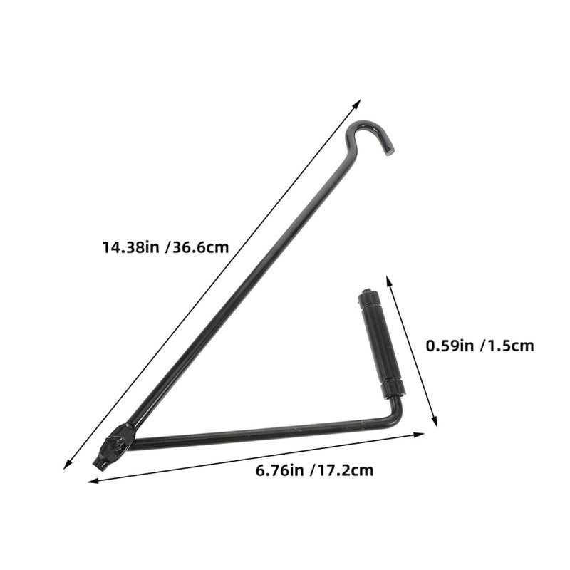 2Pcs Heavy Duty Metal Tire Lifting Crank Handles with Grip for Car and Trailer Scissor Lift Jacks Replacement - Image 3