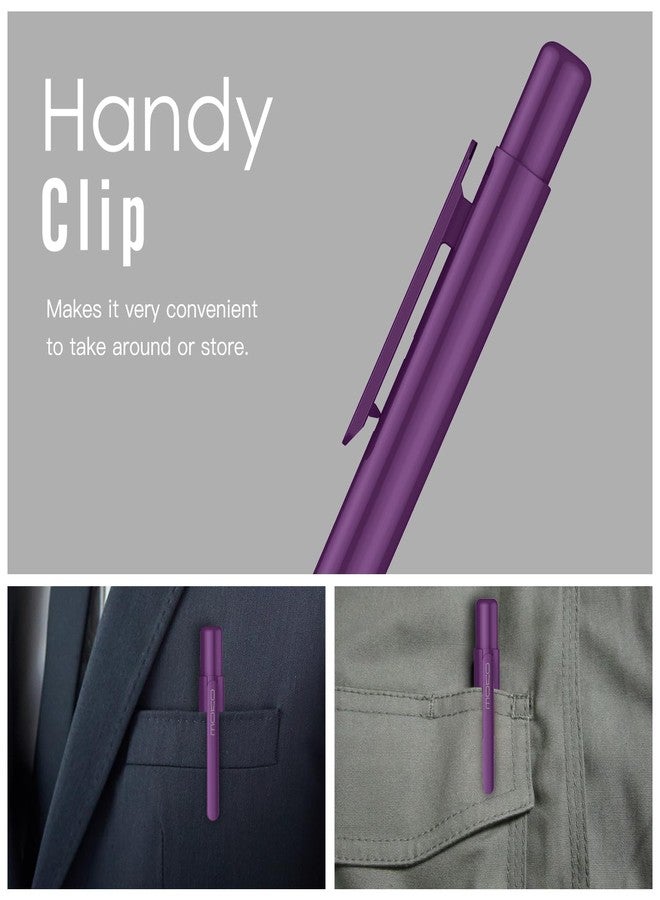 MoKo Holder Case for Apple Pencil 1st Generation, Retractable Apple Pencil 1st Case Protective iPad Pencil Sleeve Skin Cover with Sturdy Clip, Dark Purple - Image 5