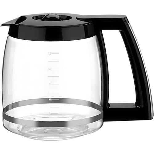 BRENSTEN 12-Cup Glass Carafe Replacement for Cuisinart Coffee Maker Models DCC-1200, DCC-1100BK, DCC-2650, CHW-12, CHW-12P1, DGB-550BK, DGB-550BK1, DGB-625BC, DGB-700BC, and SS-12 | Part# DCC-1200PRC - Image 1