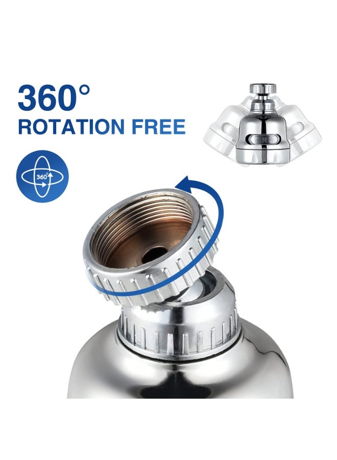 360° Swivel Aerator Nozzle for Kitchen Faucet, 3 Spray Settings (Jet/Spray/Aerated), Easy-Install Water Saving Spray Head, Universal Fit - Image 3