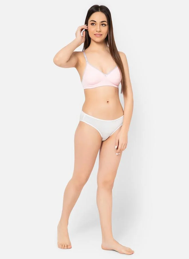 Clovia Pink Lightly Padded Non-Wired Multiway T-Shirt Bra