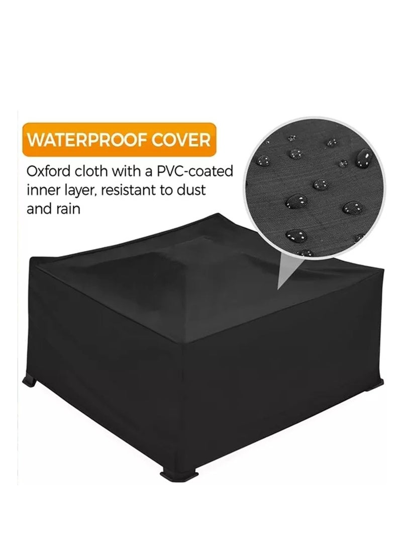 Rightsure - Outdoor Fire Pit,Portable Grill,BBQ  Table Top Fire Pit Wood Burning Stove,Square Backyard Fire Pit with Lid for Backyard Patio Garden Metal with Cover BBQ Cooking for Camping (A-Barbecue Grill) - Image 1