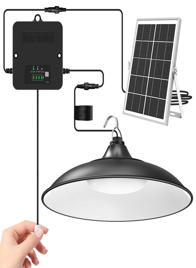 APILAB Solar Shed Light Indoor Outdoor, 2000LM Daytime Available Pendant Light with Pull String, Dusk to Dawn, 3 Lighting Modes Solar Lights Indoor, IP65 Waterproof for Barn, Gazebo, Shop, Garage - Image 1