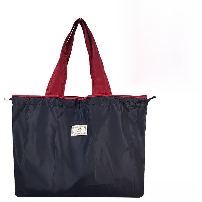 Eco-Friendly Drawstring Shopping Bag Black + 