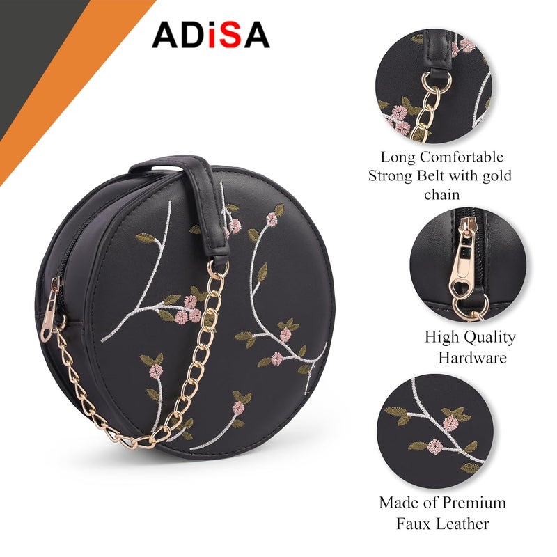 ADISA حقيبة كتف مطرزة للفتيات والنساء - Image 3