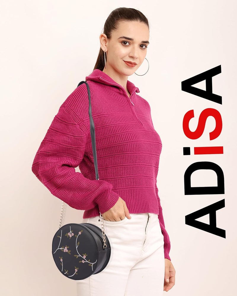 ADISA حقيبة كتف مطرزة للفتيات والنساء - Image 5