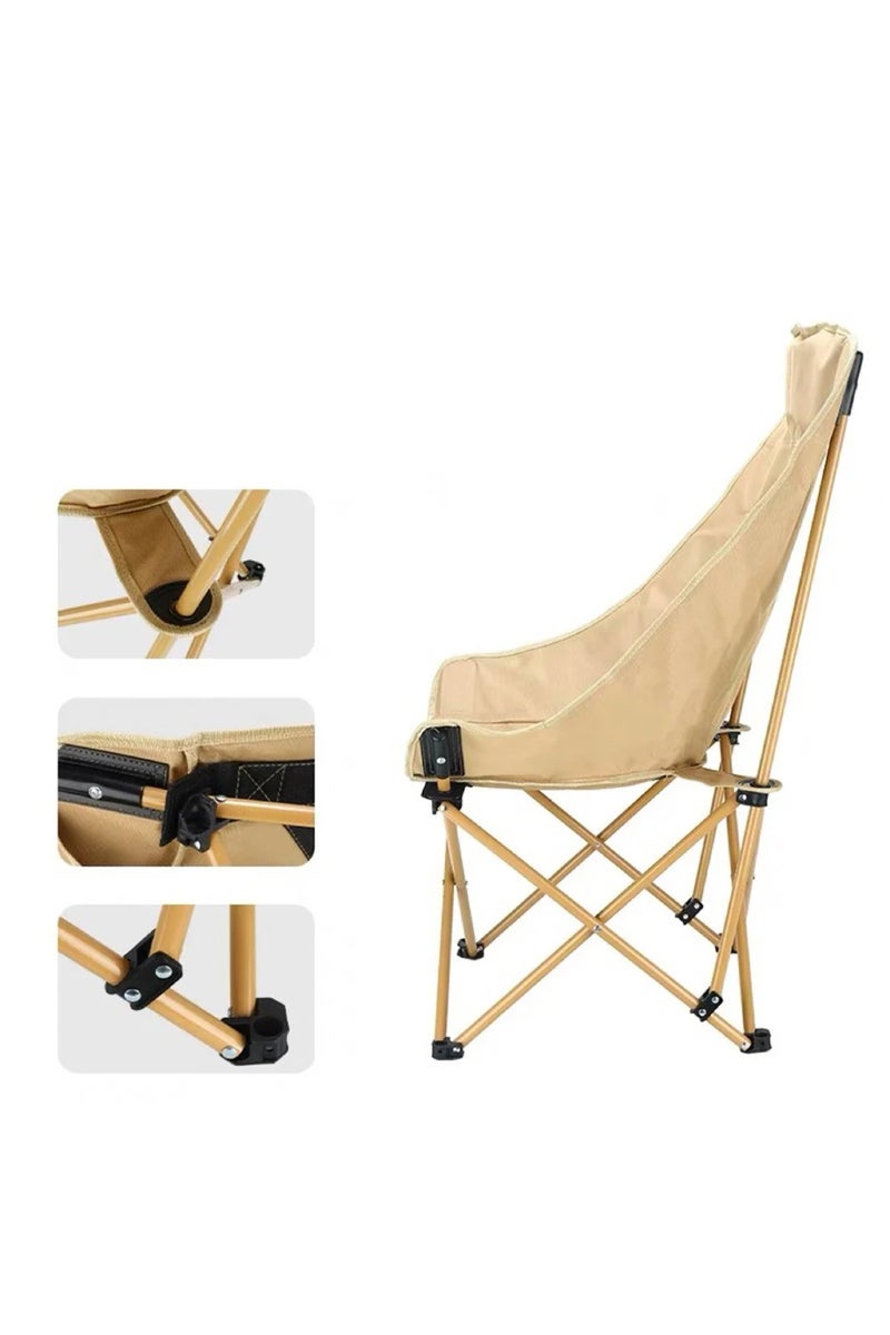Toby's New Outdoor Aluminum Alloy Travel Foldable Camping Chair With High Back Rest Fishing Chair Por - Image 2