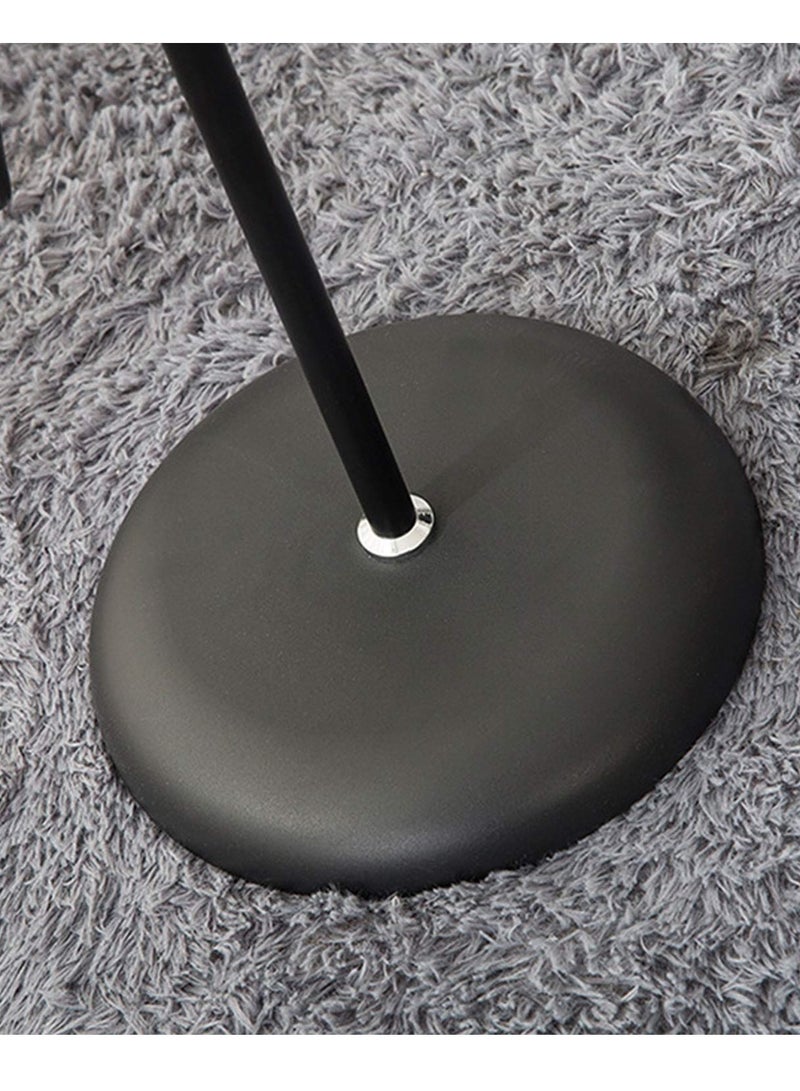 Bukela Floor lamp, Acrylic Uplighter with Reading Lamp, Modern Lamp with Matt Nickel Base and Power Switch Button for Living Room Office and Bedroom Black 170 cm - Image 3