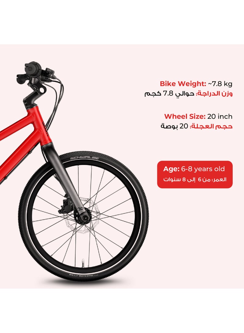 Woom EXPLORE 4 Kids Mountain Bike|20-inch Wheels|Ages 6-8|All-Terrain Youth MTB|7-Speed Shimano Gearing|Disc Brakes|Lightweight Frame - Image 5