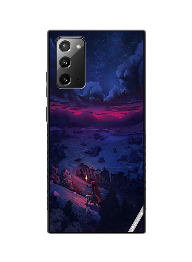 VR CREATIVE Protective Case Cover For Samsung Galaxy Note20 5G Person Walking On Mountain Design Multicolour - Image 1