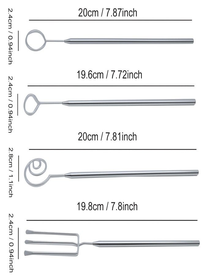 OZXNO 4 Pcs Candy Dipping Tools Stainless Steel Chocolate Dipping Tool Set for Decorative Plates - Image 2