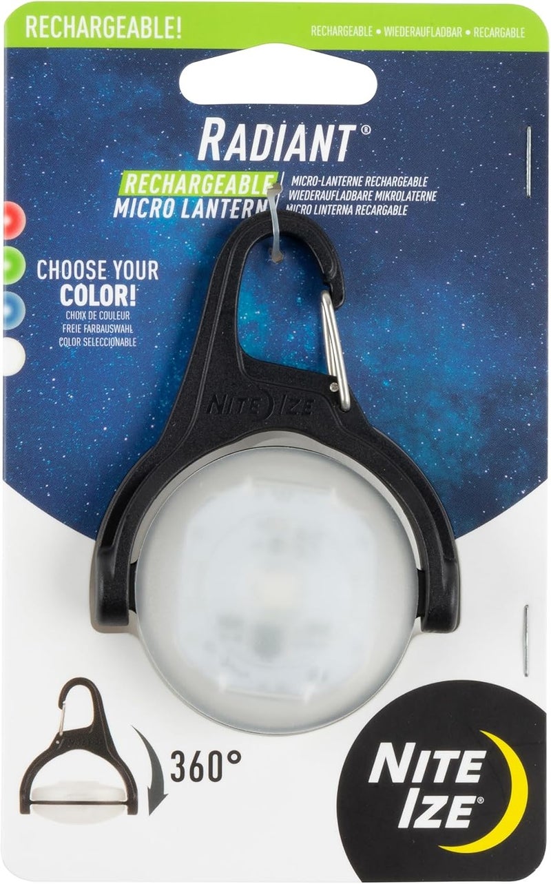Nite Ize Radiant Rechargeable LED Micro Lantern with Clip - Color Changing Mini Swivel Light - Image 1