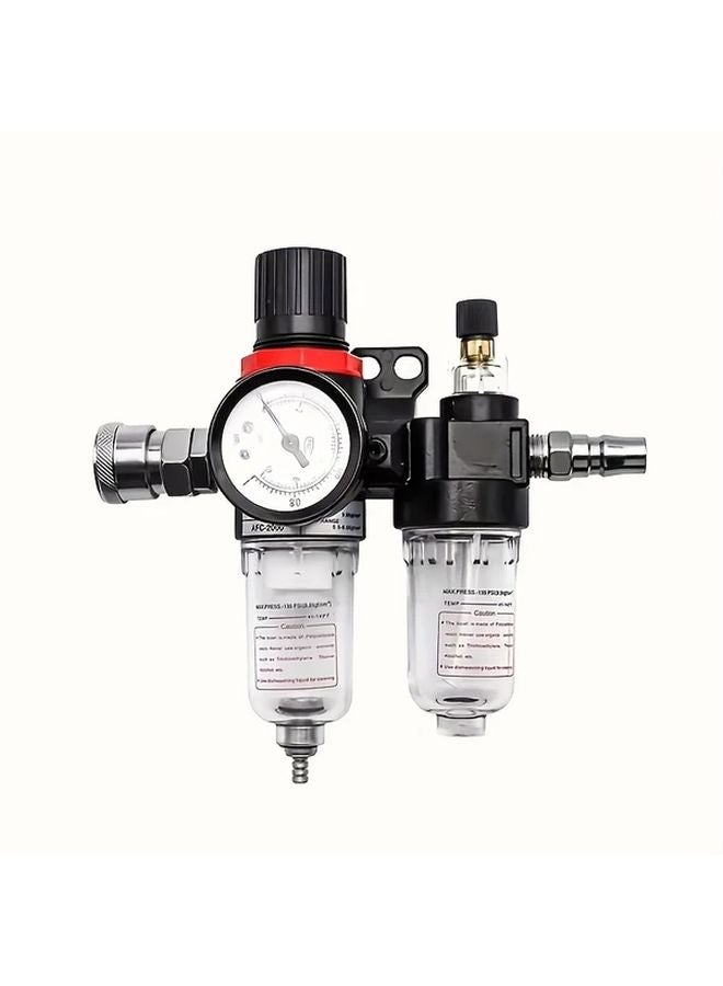 AFC SMPM20 Dual Stage Air Compressor Oil Water Separator Pressure Regulator Valve Gauge - Image 1