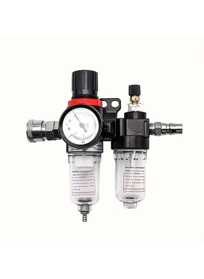 AFC SMPM20 Dual Stage Air Compressor Oil Water Separator Pressure Regulator Valve Gauge - Image 2