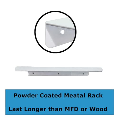 myl Metal Floating Shelf for Wall, Decorative Wall, Long Wall Shelf, Nordic, Modern Design,for Living Room & Bedroom, Home Decor Items Plant Pot mounting (White, 13 Inch) - Image 5
