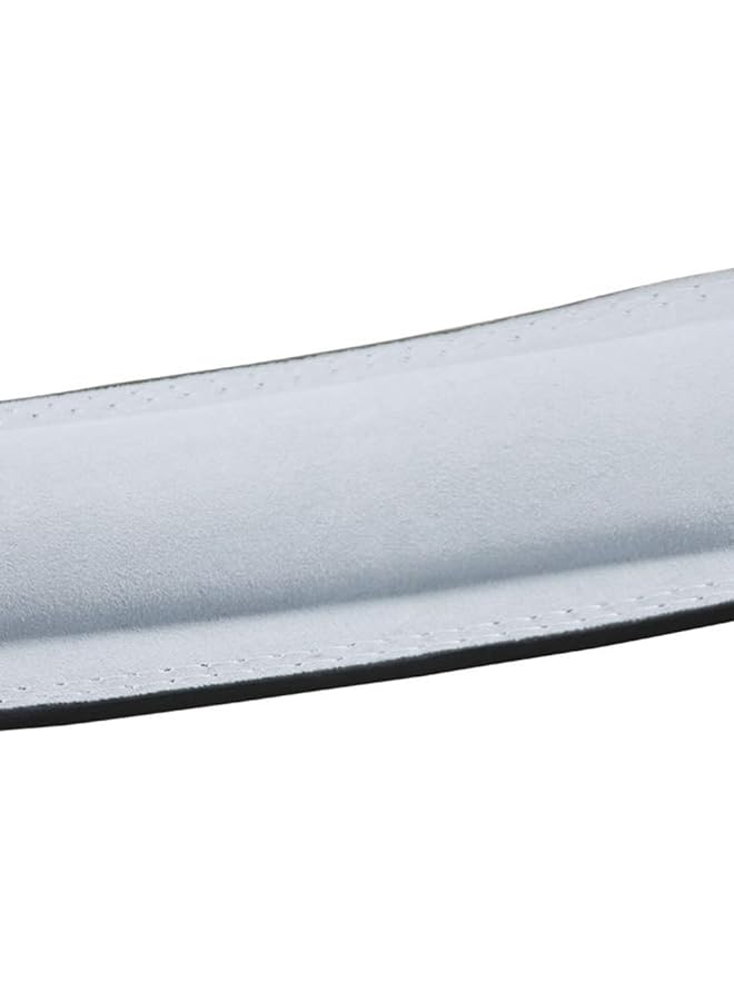 Garneck Leather Workout Belt Fitness Weight Lifting Belt Back Support with Buckle Stabilizing Adjustable Belt for Squats Training 115cm - Image 4