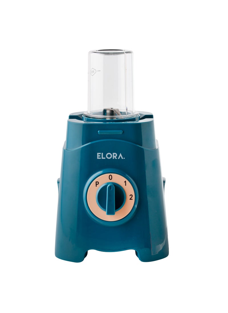 ELORA - 3 In 1 Blender With 3 Speed Setting And Pulse Function- Smoothie Making And Juicing 300-350 Watts | Unbreakable Blender Jars With Stainless Steel Blades | EL-BL-3213 Dark Green - Image 1