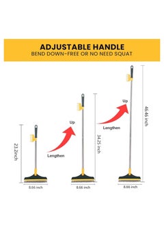 Generic Bathroom Cleaning Brush with Space 2 in 1 Tile and Floor Scrubber Brush with Long Handle 120 Degree Rotating - Long Handle Floor Scrubber Brush for Home, Kitchen and Bathroom - 2 in 1 Cleaning Brush, New Floor Scrubber Brush with Long Handle, Shower Crack Cleaning Brush for Bathroom, Magic Kitchen Scrubber Premium Rotating, 120 Degree Triangle Scrubber Brush Head with Rubber Squeegee - V Shape Floor Scrubber Brush - Removable Brush Head for Bathroom and Tile Cleaning  - Image 3