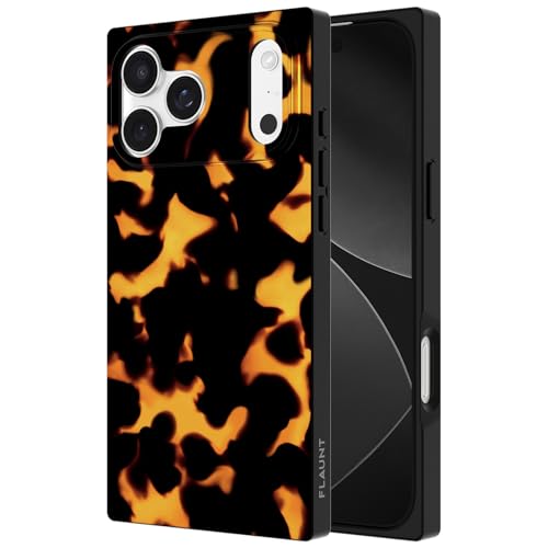 Flaunt iPhone 17 Pro Max Case | Official Square Back Cover for iPhone 17 Pro Max with MagSafe & Wireless Charging | Drop-Tested Shockproof Designer Hard Cover (Tortoise Print) - Image 1