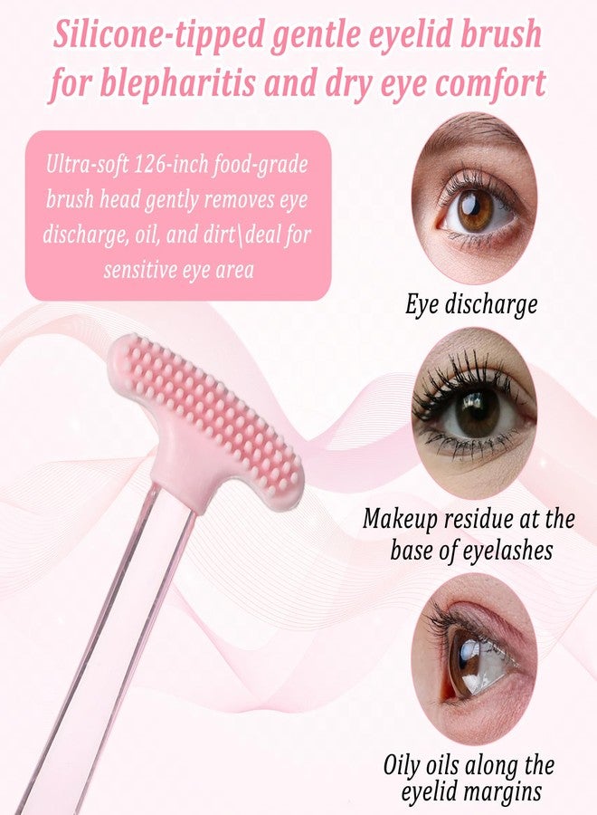 Shimmeroo Silicone Eyelid Margin Scrub Brush, Shimmeroo 4Pcs Eyelid Brush Soft Eyelids Margin Cleansing Brushes for Eyelids Cleaner (Blue,Pink - Image 5